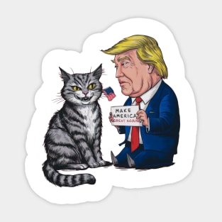 Cats Against Trump Sticker